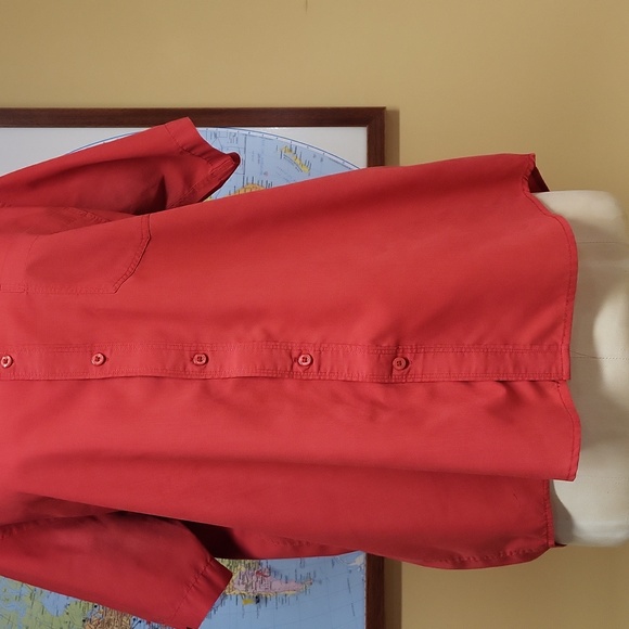 Zenformen professionnal Casual Button Down men Dress Shirt short sleeves red - Picture 3 of 15